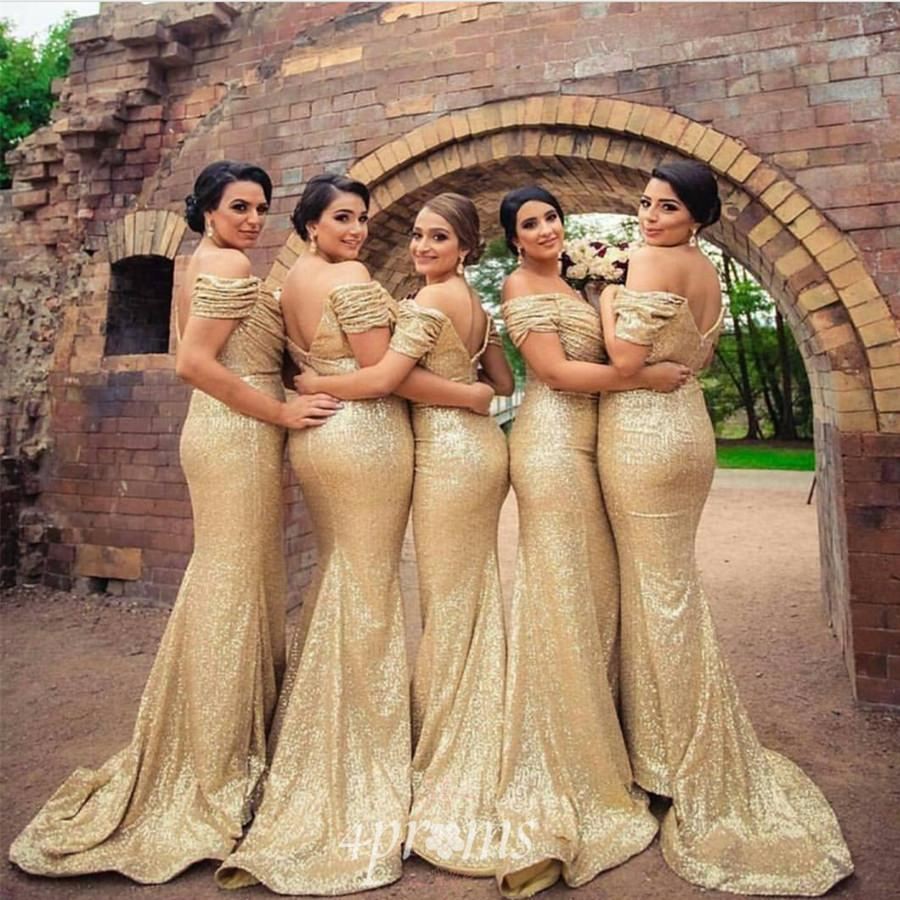 Brautjungfernkleider pailletten Clearance