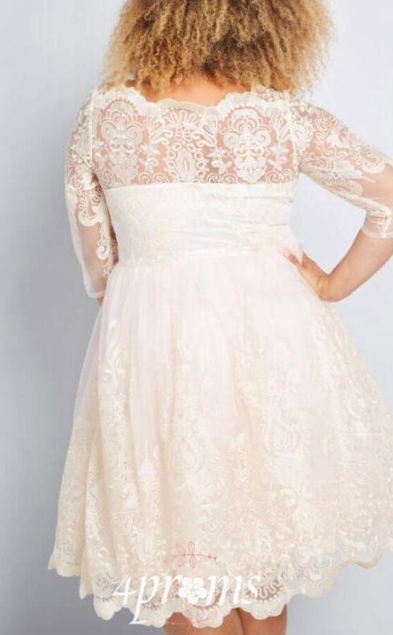 Brautkleid Mit 3 4 Rmel Spitze