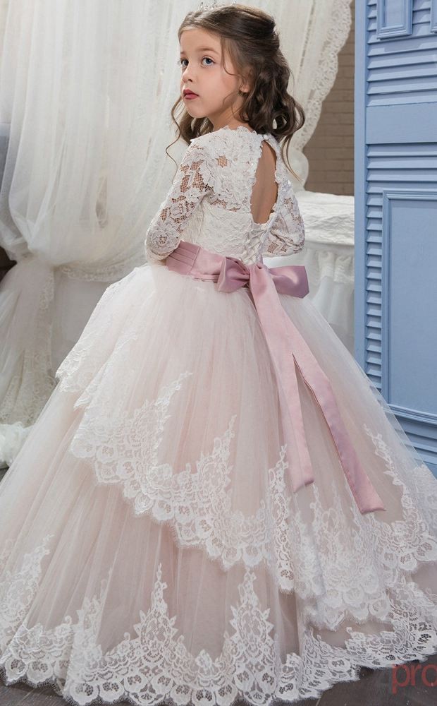 Mädchen Ballkleid Prinzessin - Festliches Tutu Kleid Für Hochzeit & Party
