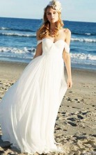 Einfache Sommerliche Fließende Lässige Brautkleider Für Strandhochzeit GBWD090