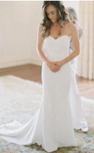 Trägerlose Einfache Schatz Land Meerjungfrau Hochzeitskleid Birmingham GBWD139