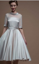 Halbärmel scharfe Länge klassisches Hochzeitskleid GBWD269