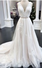 Elfenbein Spitze Prom Formal Kleid REALS084
