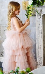 erröten rosa schöne süße Blumenmädchen Kleider glamourösen Vintage Prinzessin Tochter Kleinkind hübsche Kinder Festzug erste heilige Kommunion Kleid GACH075