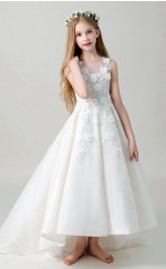 Eine Linie Kinder Mädchen Kommunion Kleid Für 10,11,12 Jahre GBCH019