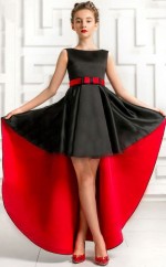 Neue Schwarze Satin Kinder Mädchen Hoch Niedrig Geburtstagsfeier Festzug Kleid GBCH045