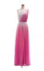 Chiffon Eine Linie/Prinzessin Ein Schulter langes Brautjungfernkleid (GBSD013)