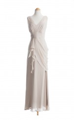 Chiffon Eine Linie/Prinzessin V-Ausschnitt Langes Brautjungfernkleid (GBSD082)