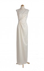 Satin Chiffon Eine Linie/Prinzessin Juwel Long Brautjungferkleid (GBSD085)