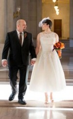 Plus Size Elegante Tee Länge 1950er Jahre Spitze Brautkleid Alte Dame London GBWD121