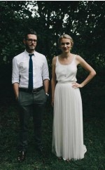 Einfaches Elegantes Ländliches Lässiges Lässiges Klassisches Hochzeitskleid Manchester GBWD125