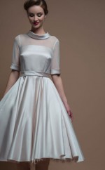 Halbärmel scharfe Länge klassisches Hochzeitskleid GBWD269