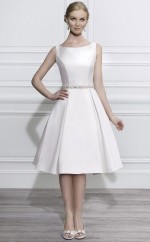 Tee Länge Satin Hochzeitskleid GBWD284