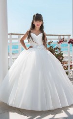 Schatz ärmellose Weiße Kinder Ballkleider Chk021