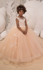 Illusion ärmellos Als Bild Kinder Ballkleider Chk042