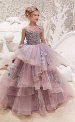 Mädchen Bodenlangen Partykleid Stralia Kinder Abendkleid Chk051