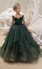 Mädchen Bodenlangen Partykleid Stralia Kinder Abendkleid Chk053