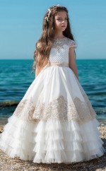 Mädchen Bodenlangen Partykleid Stralia Kinder Festzug Kleider Chk068