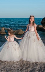 Mädchen Bodenlangen Partykleid Stralia Kinder Abendkleid Chk083