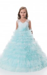 Mädchen Bodenlangen Partykleid Stralia Kinder Abendkleid Chk131