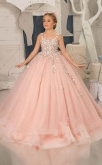 Blumenmädchenkleid für Kinder zur Hochzeit und Tanzparty GCHK228