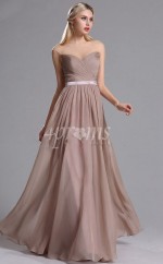 GEBD016 Illusion Braune Brautjungfernkleider