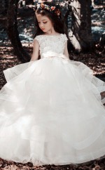 Erstkommunionkleider Aus Spitze Tüll Für Mädchen GFGD513