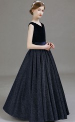 V-Ausschnitt-Kleid für formelle Anlässe für Kinder, Junior-Abschlussballkleid GJFGD030