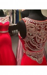 Meerjungfrau Spandex Schaufelzug Mit Kristallkleid JTC1003