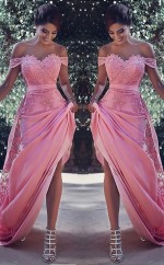 Schulterfreier Mantel Mit Spitzenseide Wie Satinkleid JTC10453