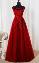 A-linie Tüllschaufel Bodenlang Mit Perlenkleid JTCv5243