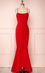 Rote Meerjungfrau -formale Abschluss bendkleid REALS129