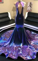 Funkle Lila Half Meerjungfrau Ballkleider REALS150