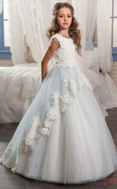 Prinzessin ärmelloses Kinder Ballkleid Für Mädchen Mit Spitze CH0131