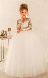 Erstkommunionkleid Aus Spitze Für Mädchen Im Alter Von 5,6,7,8,9,10,11,12 Jahren