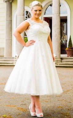 Plus -Größe Vintage Lace Hochzeitskleid im Freien Hochzeiten im Freien GBWD304