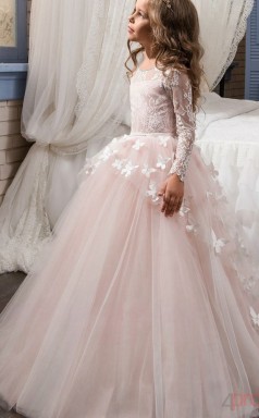 Ballkleid Langarm Kinder Ballkleid Für Mädchen CH0115