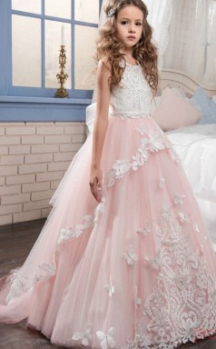 Prinzessin ärmelloses Kinder Ballkleid Für Mädchen CH0116