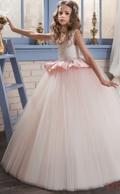 Ballkleid ärmelloses Kinder Ballkleid Für Mädchen Mit Perlen CH0128