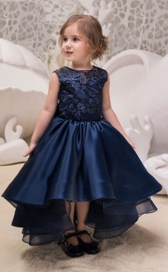 Mädchen Hoch Niedrig Partykleid Stralia Kinder Abendkleid Chk056