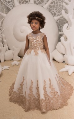 Mädchen Bodenlangen Partykleid Stralia Kinder Festzug Kleider Chk058