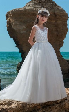 Mädchen Bodenlangen Partykleid Stralia Kinder Festzug Kleider Chk064