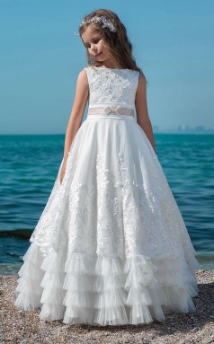 Mädchen Bodenlangen Partykleid Stralia Kinder Festzug Kleider Chk065