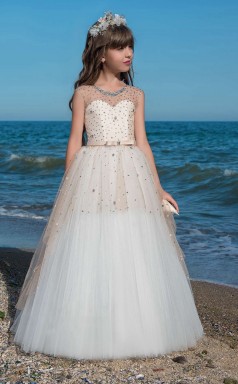 Mädchen Bodenlangen Partykleid Stralia Kinder Festzug Kleider Chk067