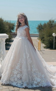 Mädchen Bodenlangen Partykleid Stralia Kinder Abendkleid Chk084