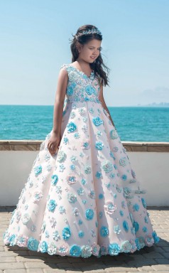 Mädchen Bodenlanges Partykleid Stralia Kinder Gelegenheitskleid Chk093