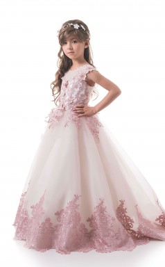 Mädchen Bodenlangen Partykleid Stralia Kinder Abendkleid Chk118