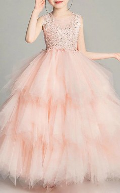 Prinzessinkleid Kinder Abendkleider Partykleid 2-12 Jahre GCHK239