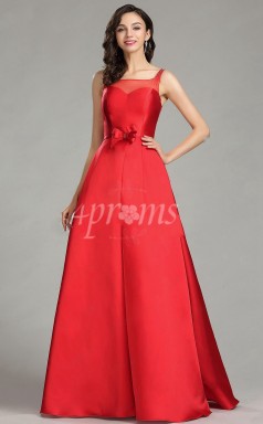 GEBD025 Illusion Rote Brautjungfernkleider