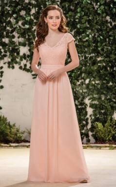 Rosa Chiffonkleid für Junior-Brautjungfern GJFGD086